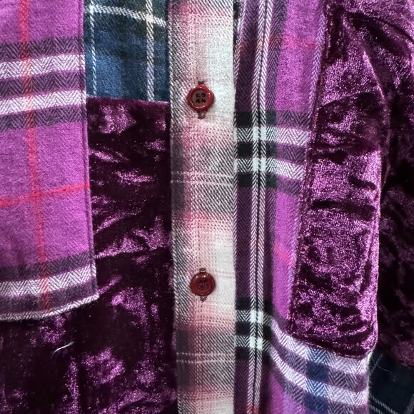 Dolls Kill Dolls Kill x dEliA*s patchwork plaid buttondown - Picture 3 of 6